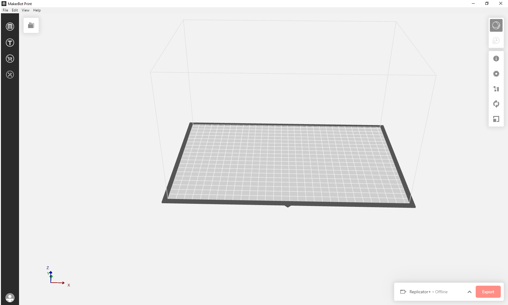 MakerBot Print blank build pate