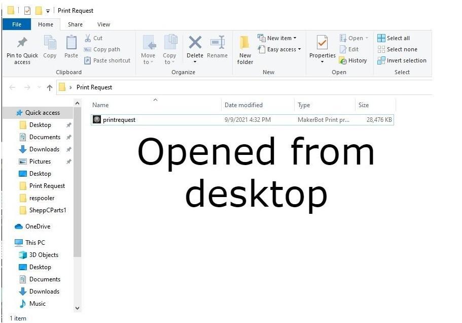 Screenshot of file opened from Desktop in File Explorer